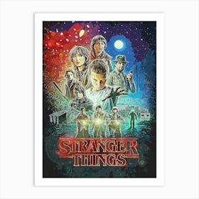 Stranger Things Film Devil Art Print