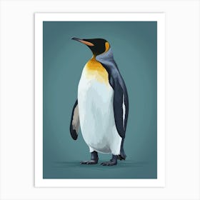 King Penguin Livingston Island Minimalist Illustration 1 Art Print