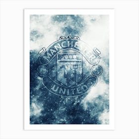 Manchester United Smoke Art Print