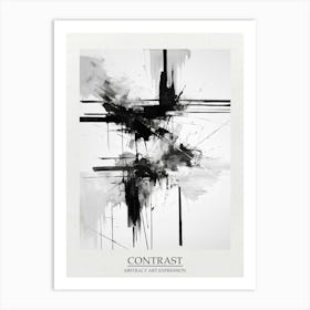 Contrast Abstract Black And White 3 Poster Art Print
