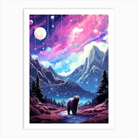 Bear In The Mountains Art Print