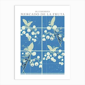 Mercado De La Fruta Blueberries Illustration 2 Poster Art Print