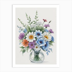 Flowers In A Vase 15 Art Print