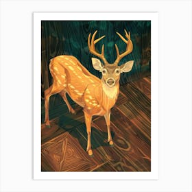 Deer In The Woods 15 Art Print