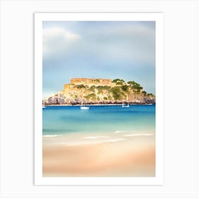 Playa De Muro 2, Mallorca, Spain Watercolour Art Print