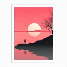Sunset Silhouette Art Print