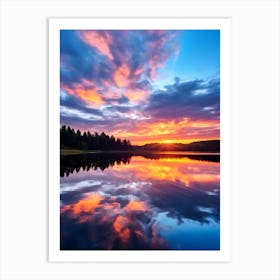 Sunset View at the Lake Art Print