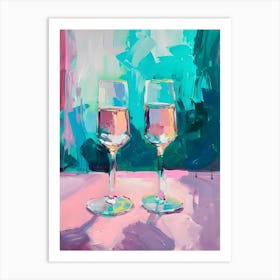 Two Glasses Of Wine 1 Art Print