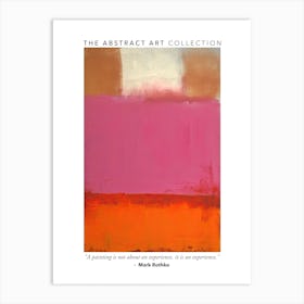 Red Tones Abstract Rothko Quote 3 Exhibition Poster Art Print