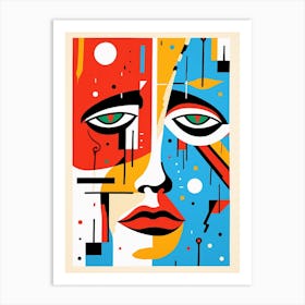 Sad Face Illustration 2 Art Print