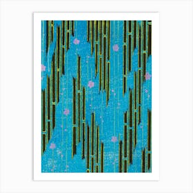 Vintage Ukiyo-e Woodblock Print Of Japanese Textile, Shima Shima, Furuya Korin (285) Art Print