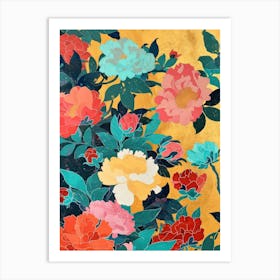 Great Japan Hokusai Japanese Flowers 12 Art Print