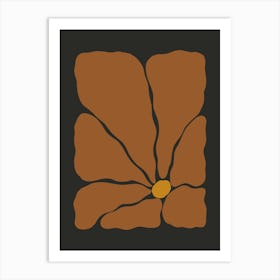 Autumn Flower 02 - Red Brown Art Print