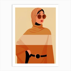 Life Threw Shade, I Wore a Hijab: A Tale of Resilience (and Fabulous Fabrics) Art Print