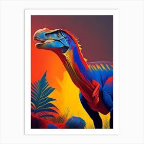 Torvosaurus Primary Colours Dinosaur Art Print