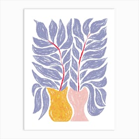 Purple Leaves Art Print