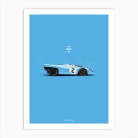 Cars in Colors, Austin Healey 3000 Art Print