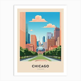 Cloudgate Chicago Travel Poster Art Print