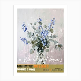 A World Of Flowers, Van Gogh Exhibition Bluebell 1 Art Print