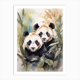 Panda Bears 1 Art Print