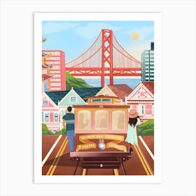 San Francisco Travel Landscape Painting Art Print