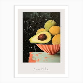 Art Deco Avocado Bowl 3 Poster Art Print