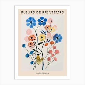 Spring Floral French Poster  Gypsophila 4 Art Print