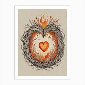 Heart Of Fire 11 Art Print