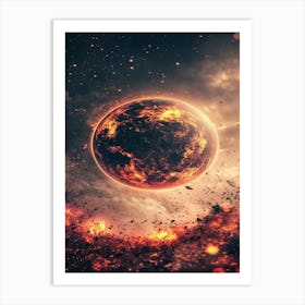 Planet In Space Art Print