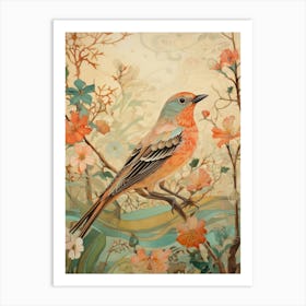 Lark 2 Detailed Bird Painting Art Print