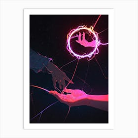 Hand Reaching Out To Another Art Print