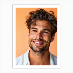 Portrait Of A Young Man Smiling 1 Art Print