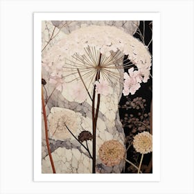 Flower Illustration Queen Annes Lace 4 Art Print