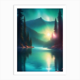 Sunset Lake Art Print