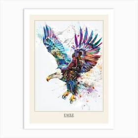 Eagle Colourful Watercolour 1 Poster Art Print