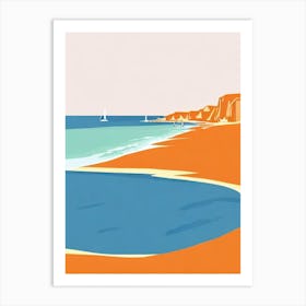 Cala Comte Beach Ibiza Spain Midcentury Art Print