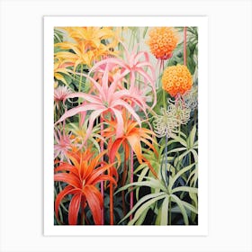 Tropical Plant Painting Spider Plant 4 Art Print