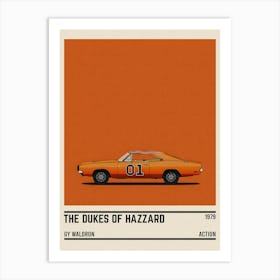 The Dukes Of Hazzard Tv Series Car Art Print