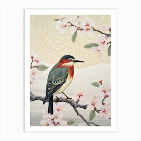Bird Illustration Green Heron 3 Art Print