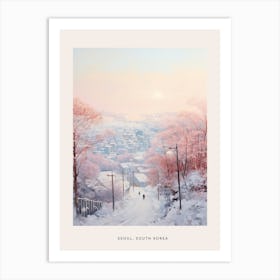 Dreamy Winter Painting Poster Seoul South Korea 1 Art Print