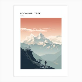 Poon Hill Trek Nepal 3 Hiking Trail Landscape Poster Art Print