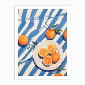 Apricots Fruit Summer Illustration 6 Art Print