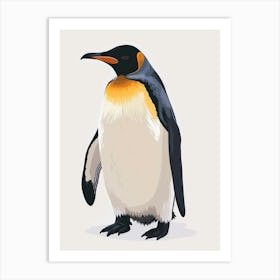 Emperor Penguin Grytviken Minimalist Illustration 1 Art Print