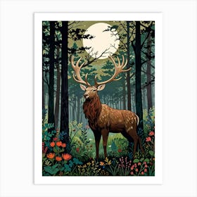 Deer In The Forest 8 Art Print