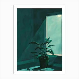 Plant In A Window 1 Art Print