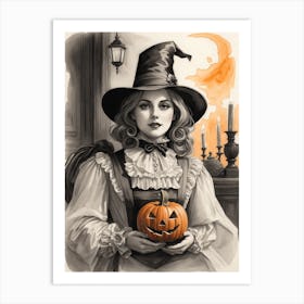 Halloween Witch Art Print