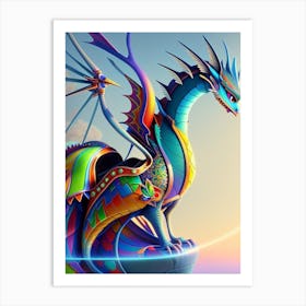 Colorful Dragon Art Print