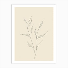 Drawing Of A Leaf 7 Art Print