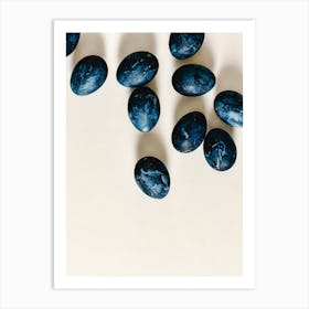 Blue Easter Eggs 4 Art Print