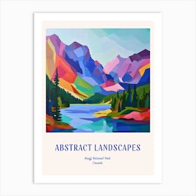Colourful Abstract Banff National Park Canada 4 Poster Blue Art Print